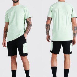 Conjunto de Camisetas y Pantalones Cortos para Hombre, Conjunto de Chándal de Verano, Camiseta de Cuello Redondo, Pantalones Cortos de Manga Corta, Conjunto de Camisetas para Hombre - Product Image 3