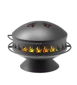 Foyers d'extérieur en métal noir créatif simple foyer de forme ronde robuste fournitures de jardin foyers stables - Product Image 4