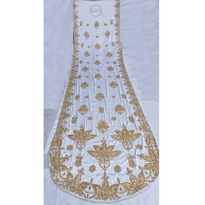 Handcrafted Luxury Nevy Blue Bridal Dirac <b>Dress</b> with Full <b>Crystal</b> Detailing and Matching Guntiino Set Available for Export Price - Product Image 6