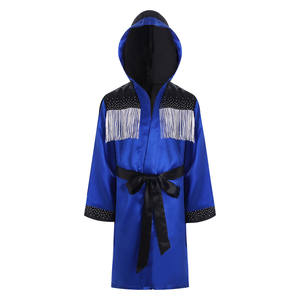 Best Selling Custom Made <b>Boxing</b> <b>Robe</b> with Hood High Quality Jiu Jitsu Kimono Men Full Length <b>Boxing</b> <b>Robe</b> with Hood - Product Image 2