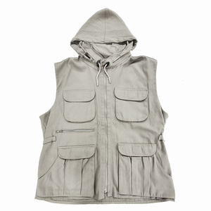 Chaleco de caza sin mangas informal con capucha y cintura ajustable unisex, relleno de algodón duradero de alta calidad estándar para caza de invierno - Product Image 5