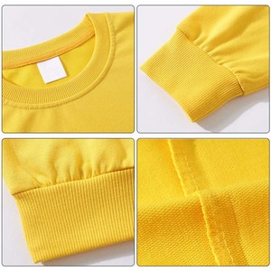 Sudadera de Cuello Redondo con Logotipo Personalizado para Hombre, Sudadera de Algodón de Punto de Color Sólido, Corte Regular, Informal de Otoño, Manga Larga - Product Image 4