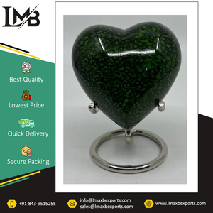 Exclusive Range of <b>Top</b> Quality Memorial Ashes Urn Custom Finish American Style Aluminium Material <b>Heart</b> Cremation Urns - Product Image 5
