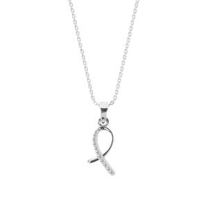Collar con Colgante Lia de Plata de Ley 925 CLARA, Chapado en Rodio, con Perla de Agua Dulce, Circonita y Diamante, en Oro Rosa, Ideal para Regalo - Product Image 1