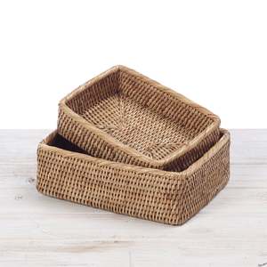 Small Rectangular Rattan <b>Bread</b> <b>Basket</b> - Handwoven Serving Tray for Table or Cafe | Wholesale from TienPhong Vietnam - Product Image 2