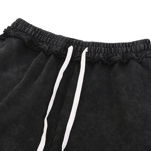 กางเกงขาสั้นผู้ชายสีดำลายกรดแบบลำลองใส่สบายมีกระเป๋าด้านหลังพิมพ์ลายดิจิตอลโลโก้ตามสั่ง - Product Image 5