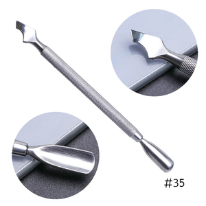 MORGANS INDUSTRIES Dual-End Stainless Steel Nail Cuticle Pusher <b>Tool</b> for <b>Pedicure</b> & Manicure Reusable Double Head Instrument - Product Image 1