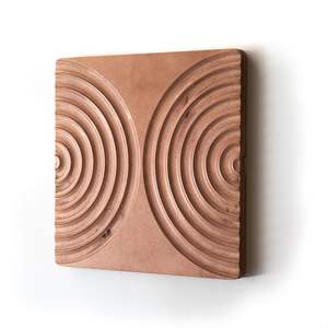 Art mural moderne en bois Décor élégant en bois sculpté Panneau mural en bois fait à la main Tenture murale pour la décoration de la maison - Product Image 1