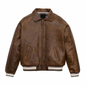 Meilleure vente OEM grande taille vestes en cuir d'agneau français hiver automne sport unisexe High Street imperméable coupe-vent - Product Image 6