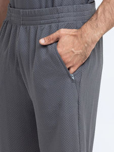 Shorts pour hommes à taille élastique, motif quadrillé tendance, avec poche zippée, pour la salle de sport, la course à pied, le jogging, motif uni, service OEM - Product Image 3