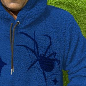 New Arrival Customized <b>Men's</b> 100% Cotton Blended Pullover Hooded Thermal <b>Sherpa</b> Fleece <b>Hoodie</b> Good Fabric for Winter Plain Dyed - Product Image 5