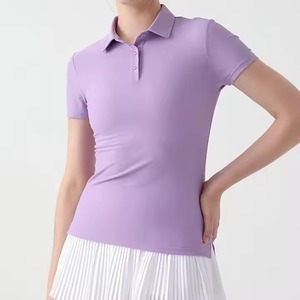 Polo pour femmes personnalisé à manches courtes 100% chemises vierges en coton respirant pour femmes - Product Image 1