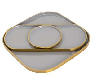 Nouveauté Plateau de service de luxe en métal fait à la main Bol à fruits décoratif en émail pour la fête du plateau de service au chocolat - Product Image 5