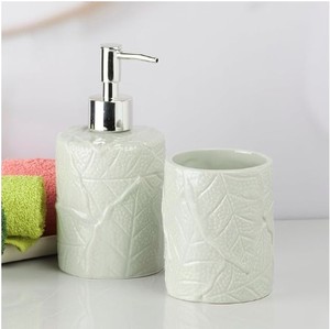 Ensemble de décoration de salle de bain en résine blanche 2 pièces de haute qualité Premium Home Restaurant Hotel Collections Hot Selling - Product Image 3