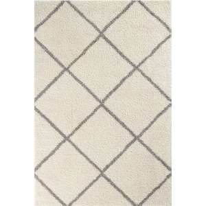 Alfombra Peluda Marroquí Color Marfil, 500 cm, Fabricada a Máquina, de Poliéster, para Pasillo, Sala de Estar, Dormitorio, Habitación Juvenil - Product Image 1