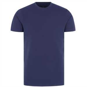 Navy Plain T-Shirt <b>Pajama</b> <b>Set</b> 100% Cotton Knit Lounge <b>Set</b> Soft & Breathable Half Sleeve Sleepwear with O-neck Tee & Pants - Product Image 2
