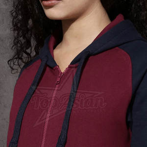 Sweat à capuche respirant pour femmes Sweat à capuche à fermeture éclair complet Tissu en coton respirant Personnalisable pour les marques ou les événements - Product Image 6