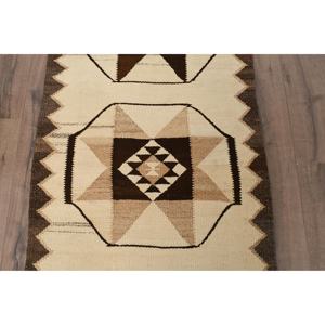 Alfombra Turca Vintage de 2.5x9.6 pies (75x294 cm), Alfombra de Lana Marrón Kilim - Product Image 3