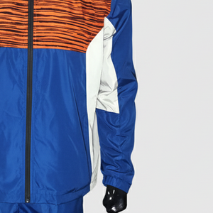 Ensemble survêtement personnalisé deux pièces coupe-vent short et veste, design personnalisé, fermeture éclair, nylon, polyester, streetwear, ensemble coupe-vent pour homme - Product Image 4