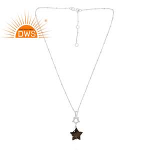Dernières tendances Collier pendentif en argent sterling 925 fin avec éclat d'or naturel Obsidienne Pendentif en forme d'étoile Fabricant de bijoux - Product Image 1