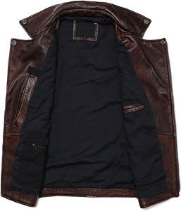 Blouson de moto en cuir coupe-vent à manches longues pour homme 2026 – Toutes saisons – Vente en gros et export - Product Image 4