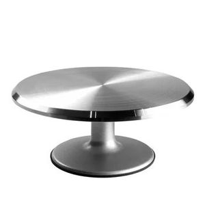 Plateau tournant à gâteau en alliage d'aluminium antidérapant de 10 pouces avec mesure pour tapis à rouler la pâte, pâtisserie - Product Image 6