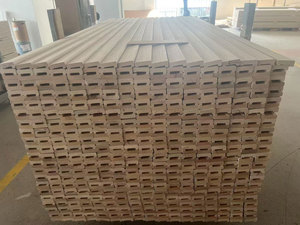 Moldura de Rodapié Moderna de MDF Enchapado en PVC con Imprimación Blanca, Ecológica, con Acabado de Madera Sólida de Pino y Roble, para Interiores de Villas y Hoteles - Product Image 5