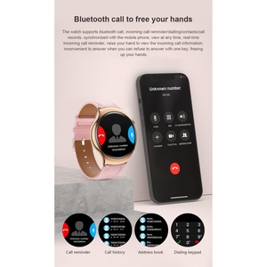 นาฬิกาอัจฉริยะมิโบร เอ็ม 11 ขนาด 41 มม. IP68 กันน้ำ รองรับการโทรผ่านบลูทูธ NFC ผู้ช่วยเสียง AI สายหนัง สีเงิน - Product Image 6