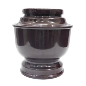 Urnes de crémation adultes en aluminium avec autocollant de conception d'oiseau de bourdonnement et de fleur de couleur brune finie pour des cendres. - Product Image 2