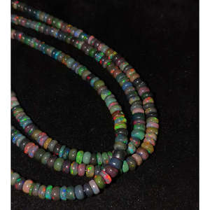 High Quality Smooth Rondelle Ethiopian <b>Opal</b> Beads Natural Loose Crystal Jewelry making wholesale bulk supply factory price - Product Image 4