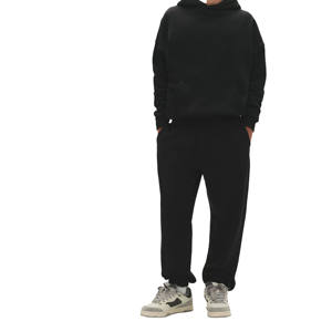 ชุดวอร์มฮู้ดดี้ทรงหลวมผ้าฟลีซเนื้อหนา 600gsm สำหรับฤดูหนาว พร้อมกางเกงวอร์มทรงโอเวอร์ไซส์ ผ้าฝ้าย ชุดลำลองผู้ชาย - Product Image 3