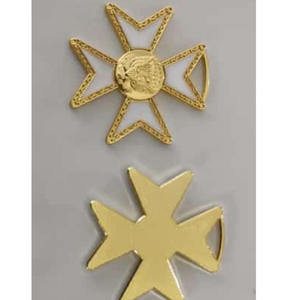 Collier d'officier maçonnique Bijoux Royal Select Maçons CHAINE COLLIER BRODÉ À LA MAIN AVEC BIJOU Plaqué or violet support franc-maçon - Product Image 5