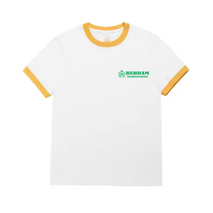 เสื้อยืดโอเวอร์ไซส์ทรงบ็อกซี่คุณภาพสูงจากโรงงานผู้ผลิต (OEM) ทรงหลวม ผ้าหนา 100% คอตตอน สีดำ/ขาว พิมพ์ลาย แต่งขอบตัดสี เสื้อยืดผู้ชาย - Product Image 3
