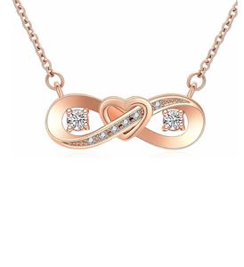 Rose Gold Infinity Urn <b>Pendant</b> Stainless Steel Snake Chain Cremation Jewelry <b>for</b> <b>Ashes</b> Woman Keepsake Necklaces Urn Custom Size - Product Image 3