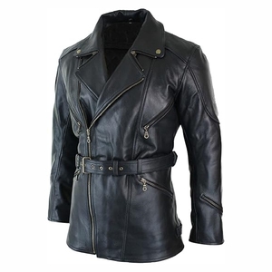 แจ็กเก็ตหนังอบอุ่นสำหรับผู้ชายคอตั้งกันน้ำมีโลโก้ด้านหน้ามองเห็นได้ชัดเจน - Product Image 3