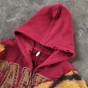 Sudadera con Capucha Vintage de Manga Larga para Hombre, Estilo Urbano Personalizado, Impresión DGT, Lavado Ácido, Gráfico Vintage, 100% Algodón - Product Image 2