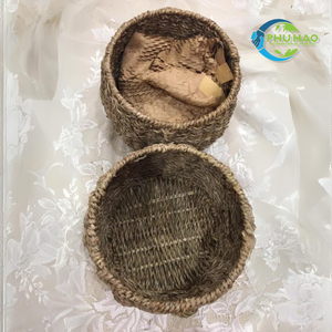 Cesta de flores de algas marinas de mimbre vietnamita resistente con marco de hierro que sostiene árboles de flores, plantas grandes y detalles para el hogar - Product Image 2