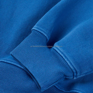 Sudadera con capucha Hip Hop informal azul personalizada vintage extragrande para hombre - Product Image 4