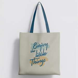 Bolsa de algodón para todos los días, bolsa de playa y trabajo de viaje de comestibles lavable, reutilizable, plegable - Product Image 2