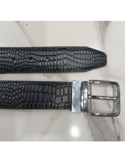 Custom Length Classic Style Vintage Cowhide Embossed Crocodile <b>Leather</b> <b>Belt</b> Comfortable <b>Genuine</b> <b>Leather</b> <b>Belts</b> From Pakistan - Product Image 4