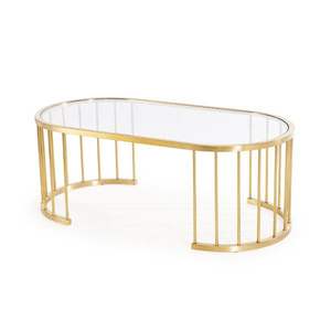 Tables d'appoint et tables basses de salon modernes en métal aspect marbre, cadre doré, meubles écologiques avec taille personnalisable - Product Image 2