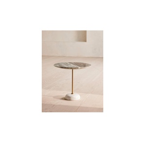 Mesa central de mármol de diseño para sala de estar, juego de mesa de centro alta y baja, mesa auxiliar de cristal, novedad - Product Image 1