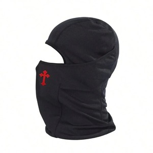 Cagoule avec masque imprimé en croix pour hommes et femmes, cagoule d'extérieur, coupe-vent et crème solaire, 1 pièce - Product Image 3