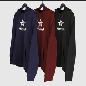 เสื้อฮู้ดแบบรูดซิปสำหรับผู้ชายเสื้อฮู้ดสองชั้นสำหรับชายหญิงบ็อกซี่สีพื้นเรียบสีดำเรียบสไตล์อเมริกัน480กรัมซักได้ตามต้องการ - Product Image 1