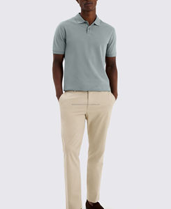 Polo informal de algodón con botones de verano para hombre, camisa blanca de manga corta al por mayor - Product Image 2