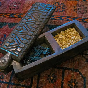 ADDITION NATURAL WOODEN Premium Printed Home Wooden Tabletop Spice Box With Separate Compartments for Spices and Dry Fruit - Product Image 1