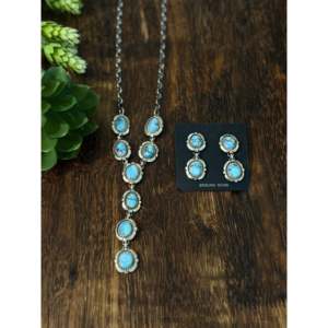 Ensemble de colliers lariat Larry Kaye Golden Hills en turquoise et argent sterling pour les occasions de cadeaux - Product Image 2