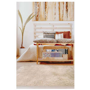 Soft Washable Beige Shaggy <b>Rug</b> for Living Room Bedroom Hallway <b>Tufted</b> Handmade Polyester Carpet - Product Image 6