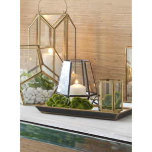 เชิงเทียนกรอบโลหะทรงหกเหลี่ยมสไตล์นอร์ดิกโคมไฟแก้วใสสำหรับตกแต่งบ้านสำหรับงานแต่งงานและอีเวนต์ - Product Image 5