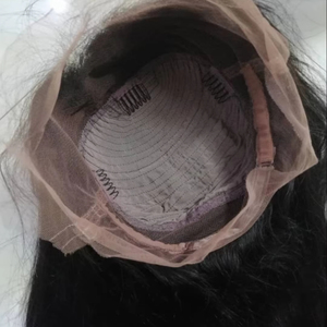 วิกผมคนผิวหนังชั้นนอกแบบอินเดียทำจากลูกไม้ด้านหน้าผมมนุษย์ดึงสองชั้นทรงตรงมีคุณสมบัตินุ่มเป็นลอน - Product Image 1